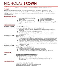 Junior Web Developer Resume | Template Business