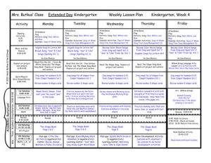 kindergarten lesson plan template lesson plans week amsm