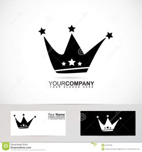 king crown template logo de couronne de roi noir et blanc