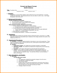 lab report layout lab report format example