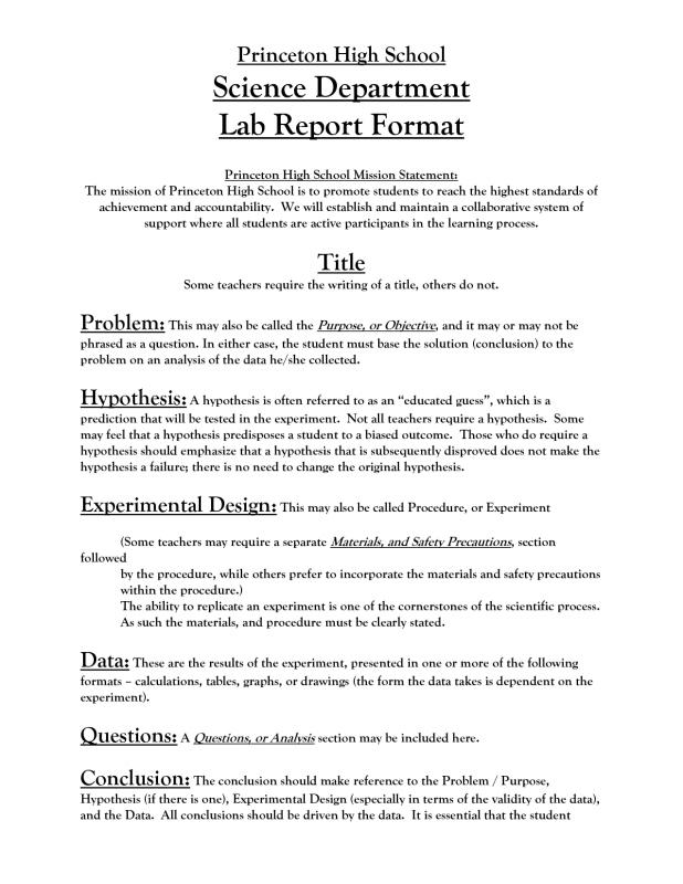 lab report template