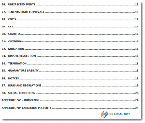 land contract agreement comm prop lease contents