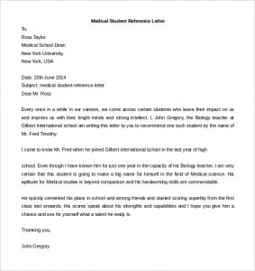 landlord recommendation letter free printable medical student reference letter template