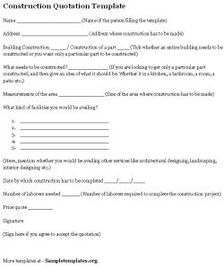 landscaping contract template construction quotation template