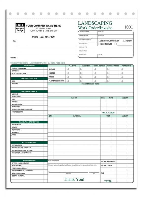 Lawn Care Invoice Template Business