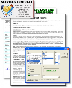 lawn maintenance contract landscape contractor software