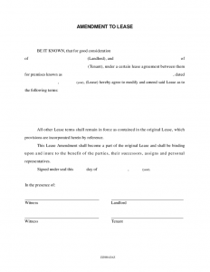 lease abstract template amendment to lease