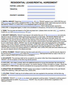 lease agreement template pdf california standard residential lease agreement template x