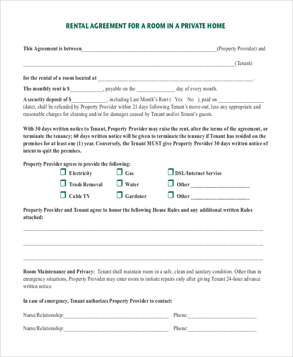 lease agreement template pdf