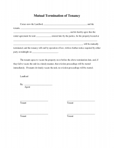 lease cancellation letter lease agreement termination letter template