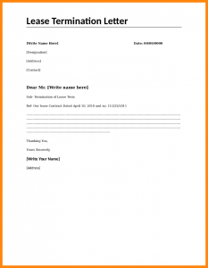 lease termination letter to tenant rental termination letter lease termination letter template