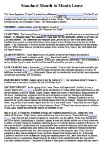 lease termination letter to tenant standard month to month lease agreement