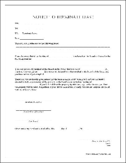 lease termination notice