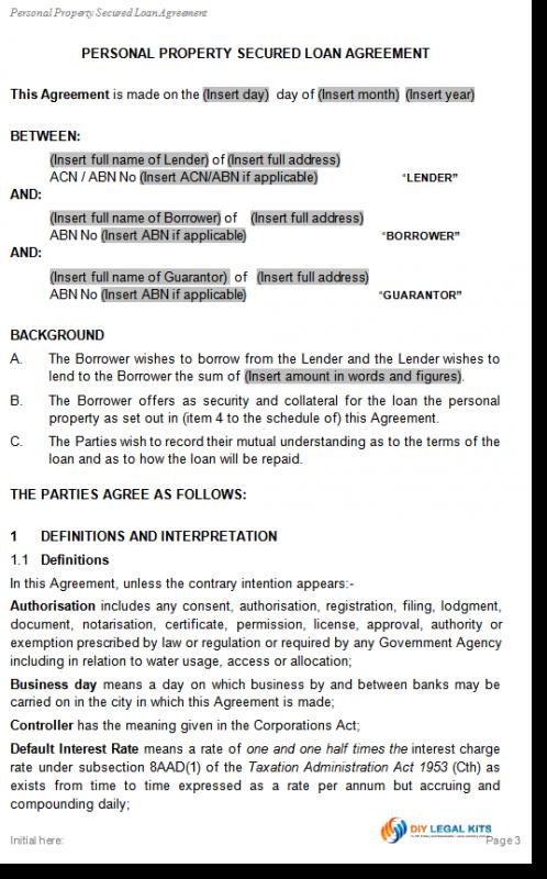 legal agreement template