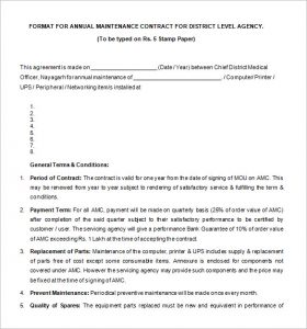 legal contract template free annual maintenance legal contract template download