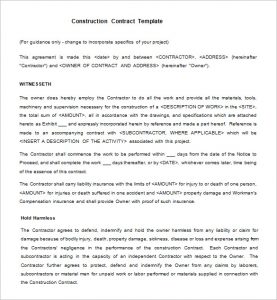 legal contract template legal construction contract template free download