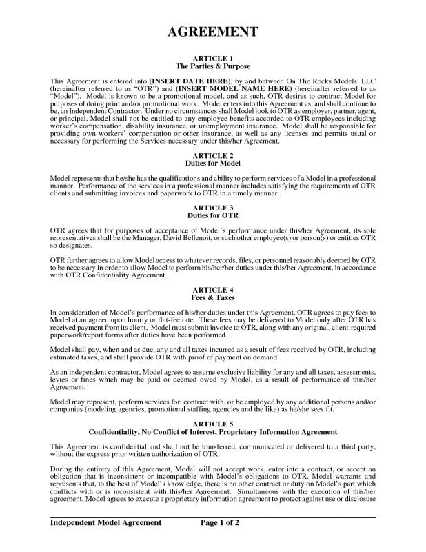 legal contracts template