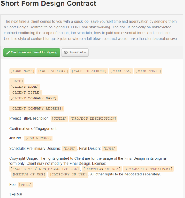 legal contracts template