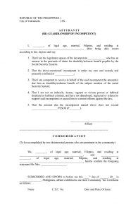 legal guardian form affidavit guardianship of incompetent