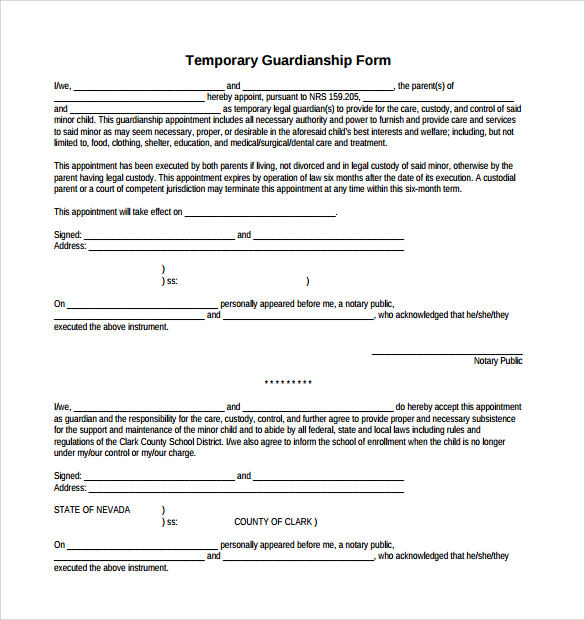 legal guardianship papers