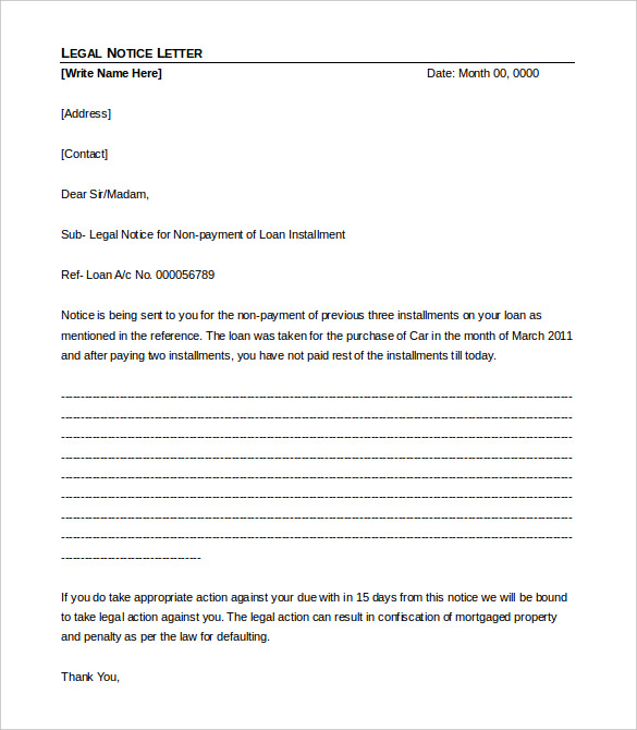 Legal Letter Template Template Business