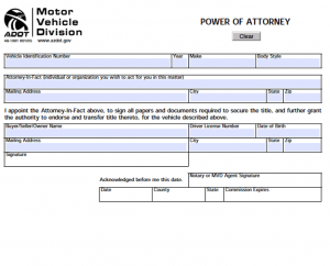 legal separation papers arizona motor vehicle power of attorney form