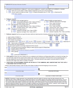 legal separation papers california petition for divorce separation for married couples fl page