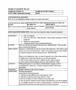 lesson plan format lesson plan format 4