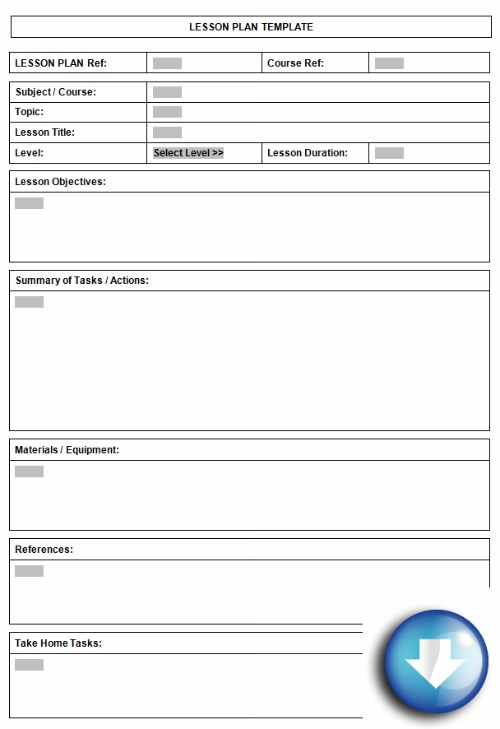 lesson plan template word