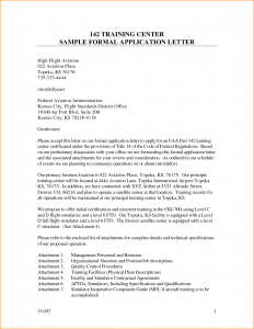 letter of application sample formal application letter format