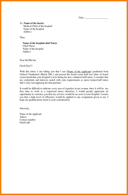 letter of application sample