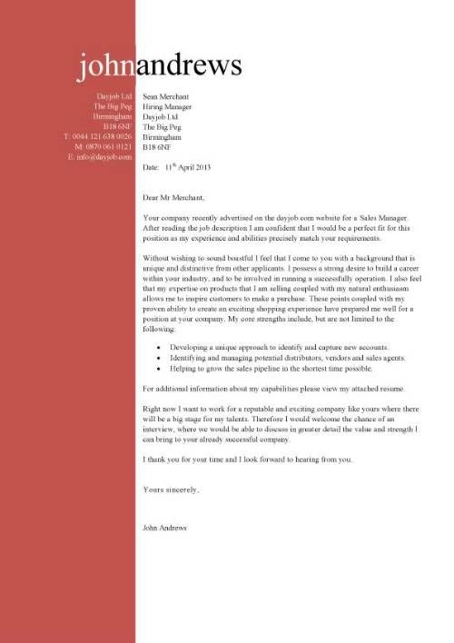 letter of application template