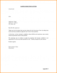 letter of character references denial letter for job rejection letter sample xdmulay