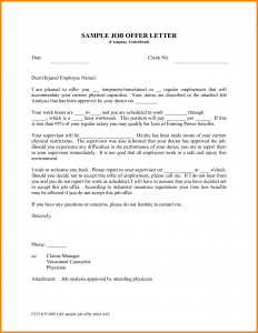 letter of employment offer job offer email sample