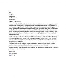 letter of hardship hardship letter template