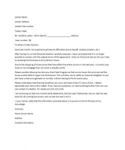 letter of hardship hardship letter template