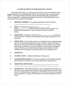 letter of intent to purchase real estate letter of intent to purchase real estate property