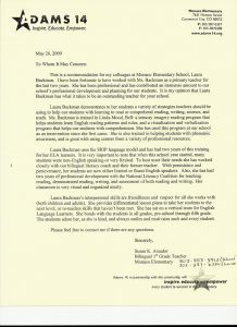 letter of recommendation for a teacher letter of recommendation from elementary school teacher susan k amador