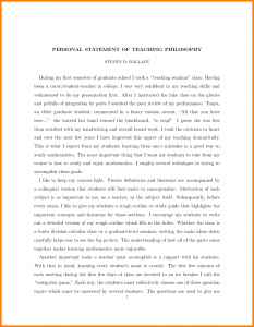 letter of recommendation for grad school statement of teaching philosophy sample