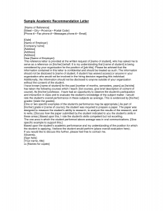 letter of recommendation for student teachers academic recommendation letter sample