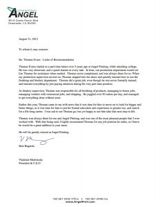 letter of recommendation format letter of recommendation sample 2