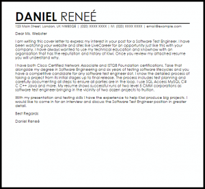 letter of resignation samples software test engineer