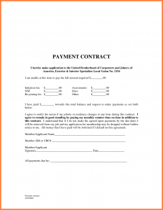 letter of support samples payment agreement template payment agreement contract template