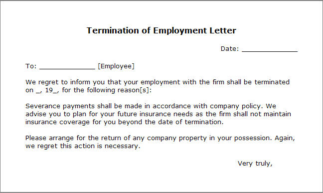 letter of termination