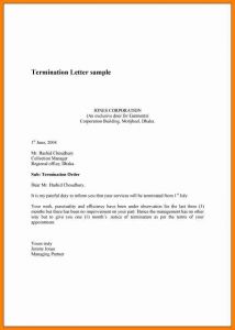 letter of termination of employee dismissal letter example termination template for employee with employment termination