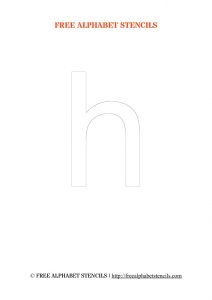 letter stencils to print alphabet stencils lowercase h