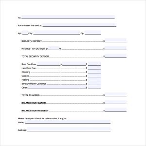 letter to lanlord free download rental deposit form