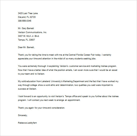 Letter To Recruiter | Template Business