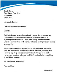 letters of complaint samples complaint letter template