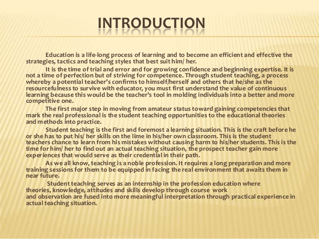 letters of introduction for teachers